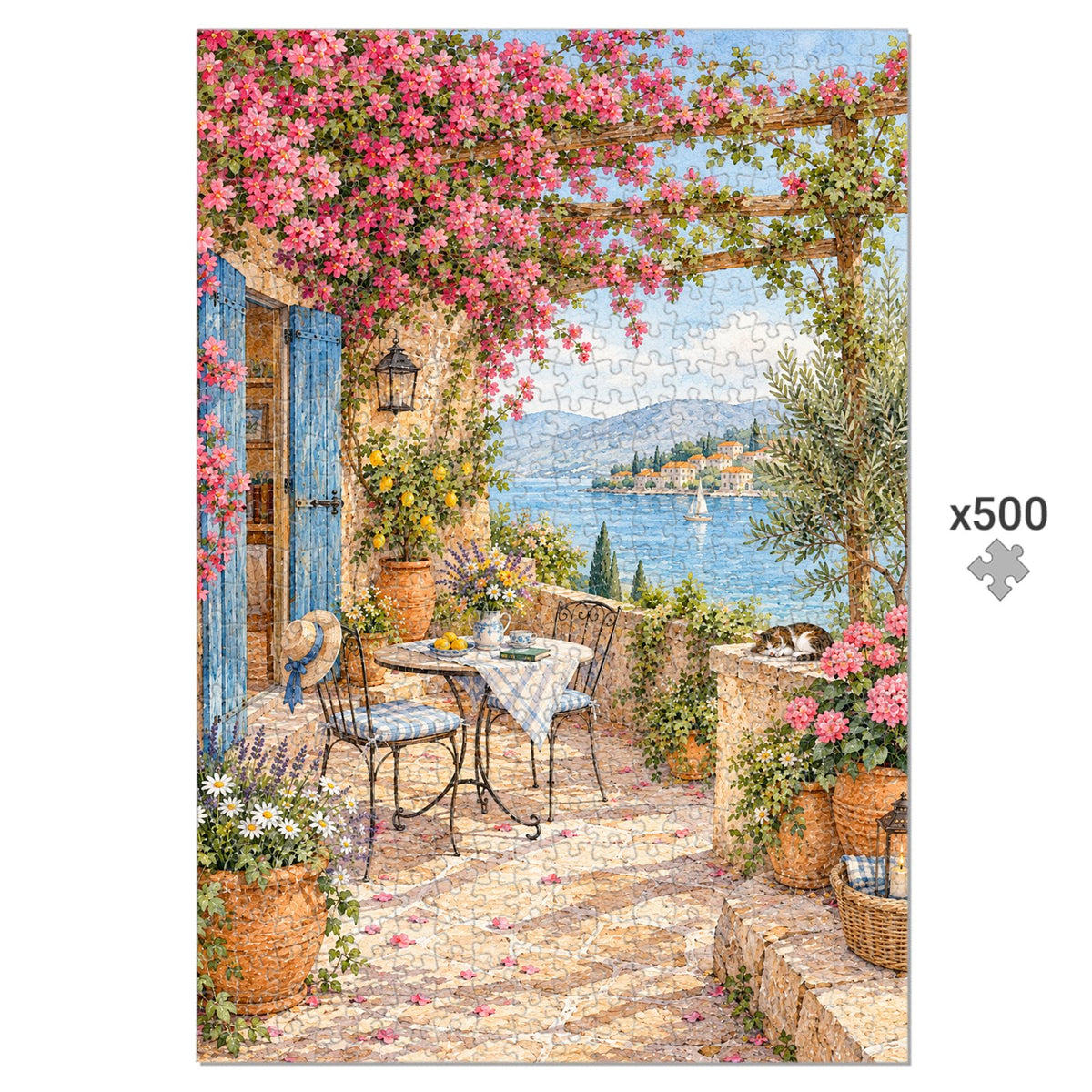 Puzzle 500 pièces - Terrasse en Italie | Pausil